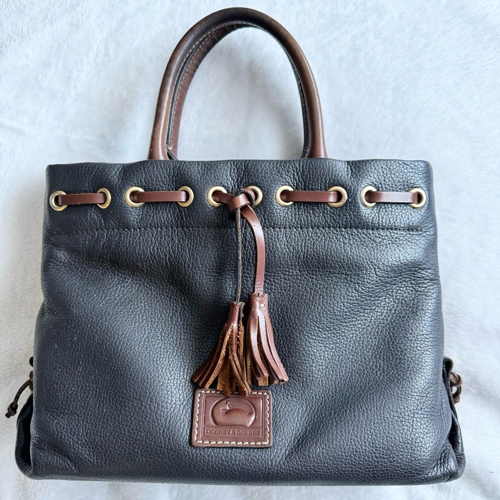 Dooney & Bourke Pebble Tassel Tote dark grayish brown